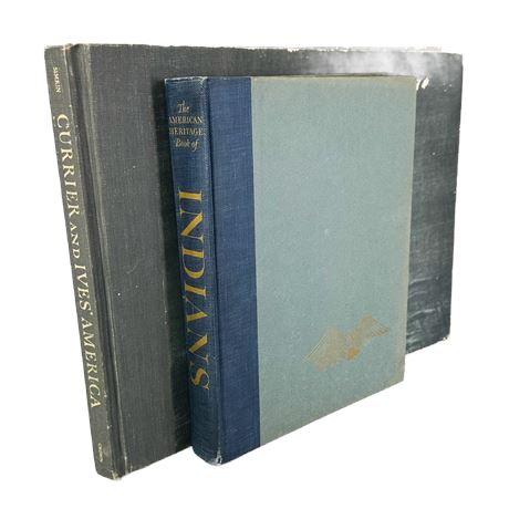 American Heritage Book of Indians & Currier and Ives Americana Books