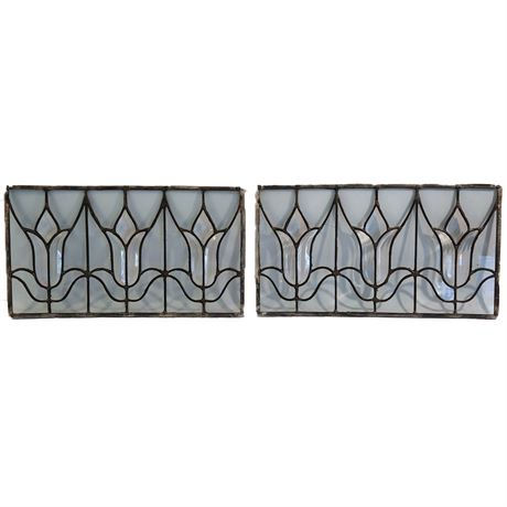 Antique Leaded Glass Architecturial Salvage Windows