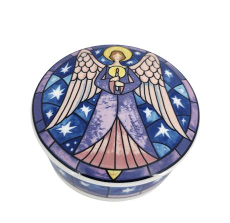 Mikasa Porcelain "Angel" Trinket Dish with Lid