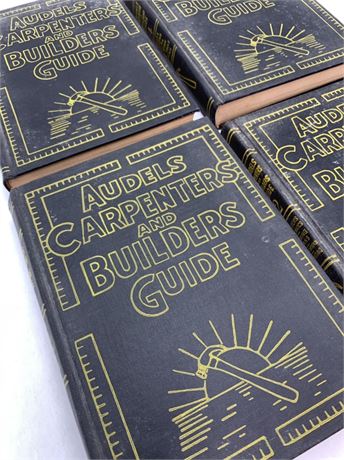 Vintage 1961-65 4 Book Set: Audels Carpenters & Builders Guide