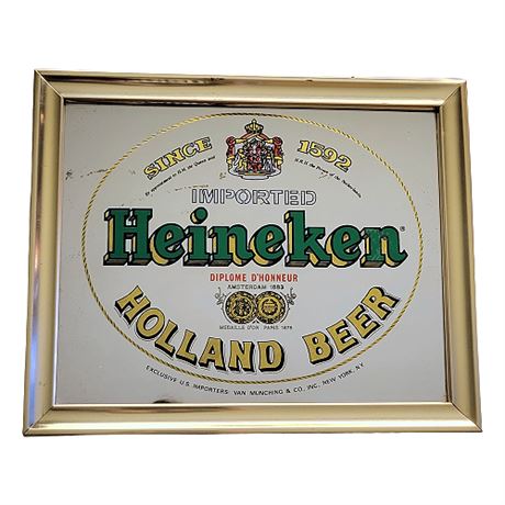 Vintage Heineken Beer Wall Mirror