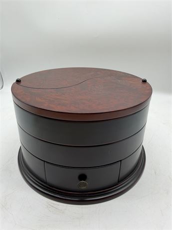 Bombay Co. Round Wooden Jewelry Box