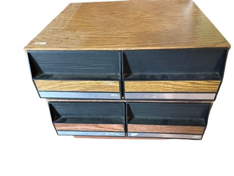 Two drawer movie tape holder