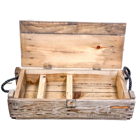 US Military Vintage Wooden Ammunition Crate