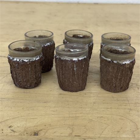 Six (6) Vintage Ukrainian Shot Glasses