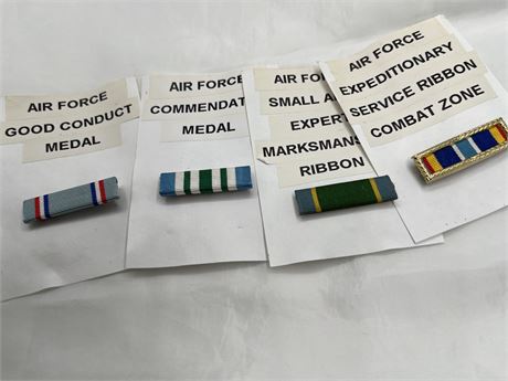 4 Air Force commemorative metals