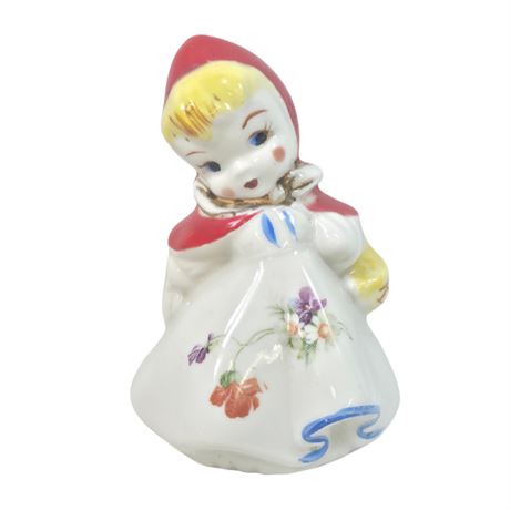 Antique Red Riding Hood Large Porcelain Shaker