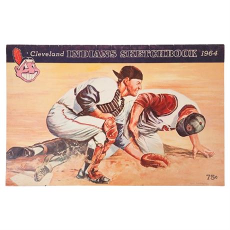 Vintage 1964 Cleveland Indians Sketchbook, Large Size