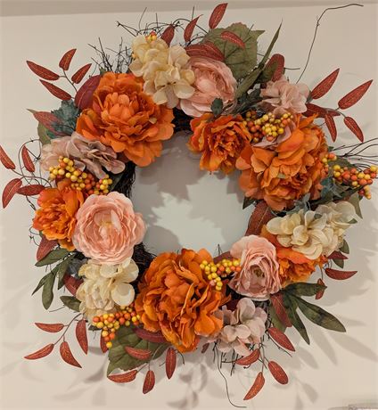 Orange Handmade Wreath