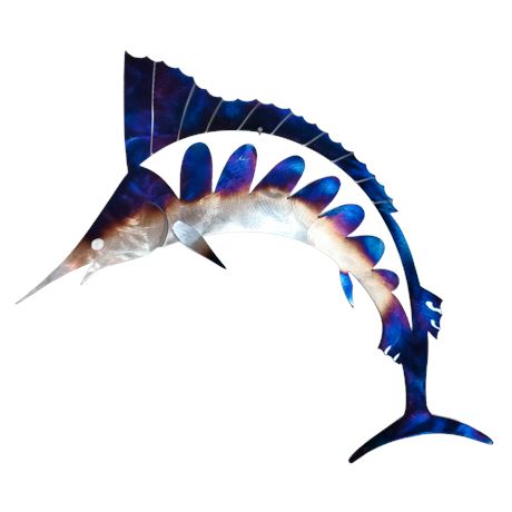 Cricket Forge Stainless Jumping Marlin Hanging Wall Art