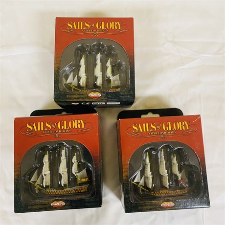 3 Sails of Glory Model Ships