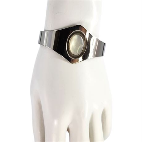 Stainless Steel Mother of Pearl Cuff Bracelet