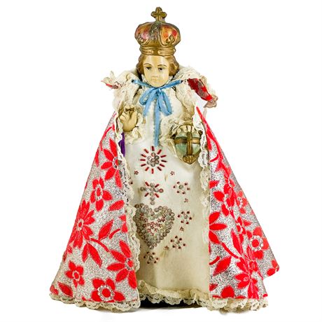 Vintage Chalkware Infant Jesus of Prague Statue