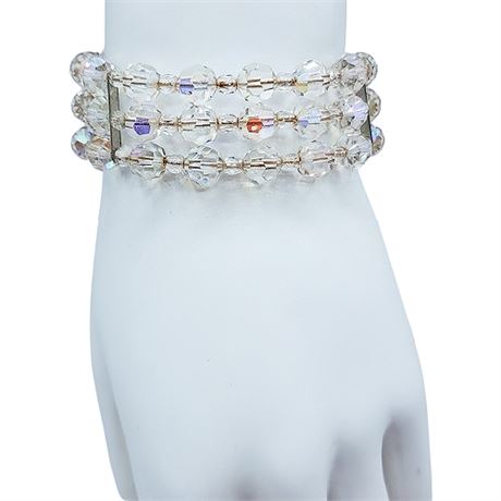 Aurora Borealis Crystal Bead Bracelet