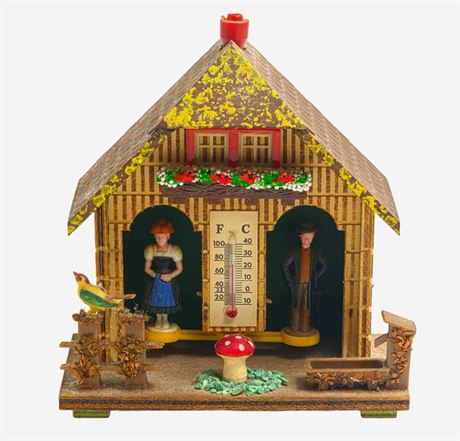 VTG Wood Bavarian Weather House