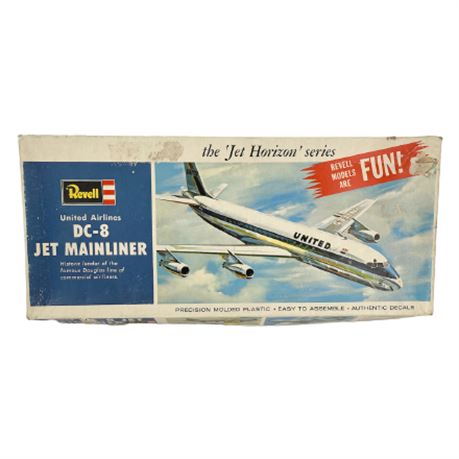 Revel United Airlines DC-8 Jet Mainliner Model Kit