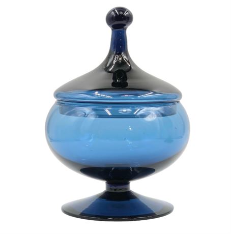 Empoli, Cobalt Blue Candy Jar with Lid