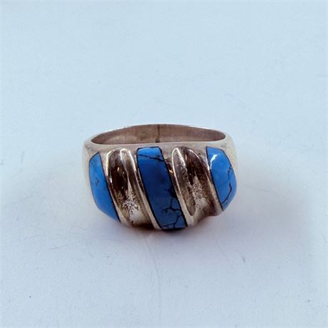 18.6g Vintage Mexico Sterling Ring Size 13.75