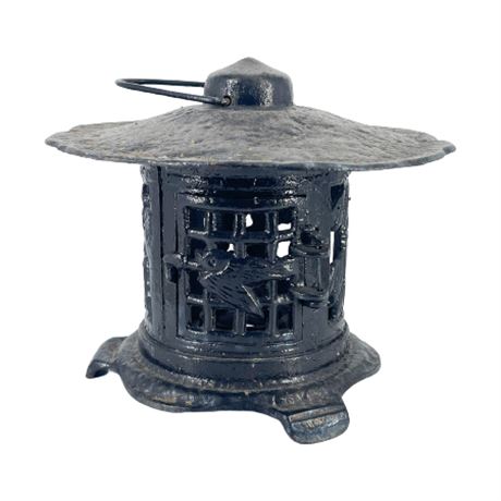 Antique Cast Iron Chinese Pagoda Garden Lantern