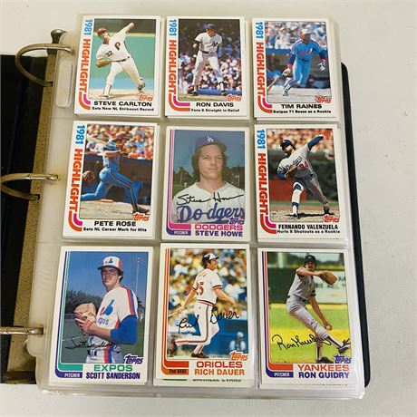 1982 Topps Baseball Set - 99% Complete