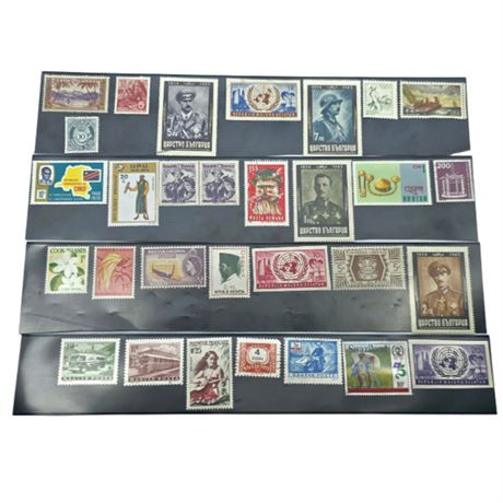 Lot VTG Foreign  Stamps--Unused, Never Hinged