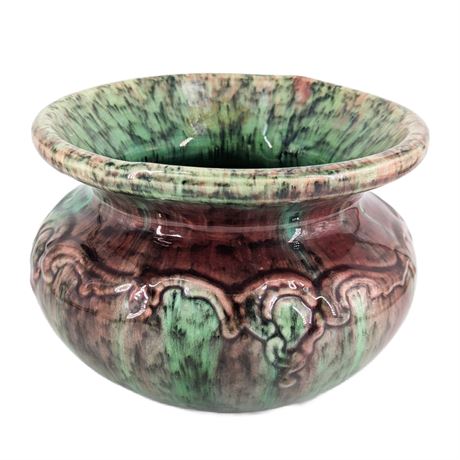 Vintage Weller Pottery Majolica Blended Glaze Cuspidor