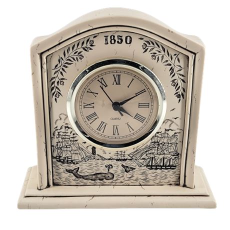 Figi Graphics 1998 Maritime Desk Mantle Tombstone Desk Clock