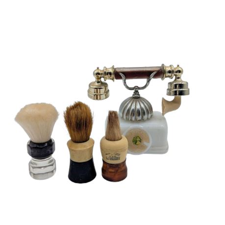 Vintage Avon Phone & 3 Shaving Brushes