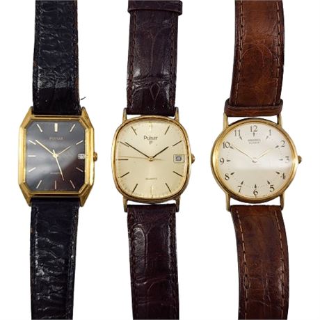Lot of 3 Vintage Men's Wristwatches