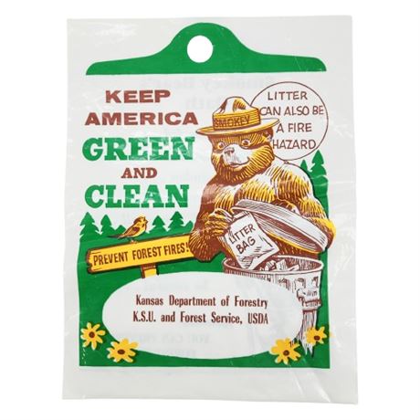 Vintage Smokey The Bear Car Trash Bag