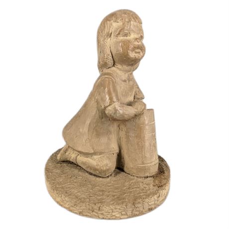 Martie Strubel for Haeger Pottery Cast Resin Sculpture Girl Kneeling