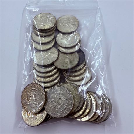 $20 Kennedy 40% Silver Halves 1965-1969