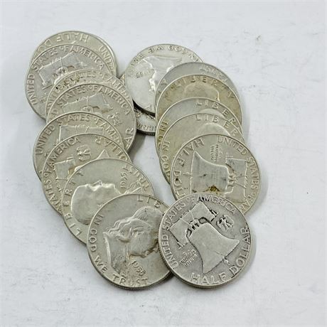 17 - 1955 Franklin Half Dollars
