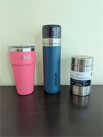 Lot Yeti & Stanley Tumblers + New Food Jar