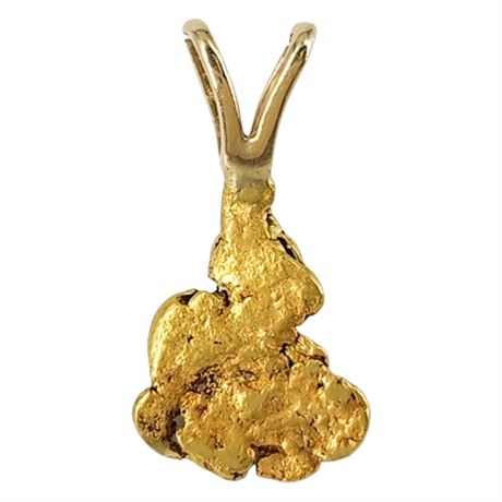 Vintage 14K Gold Bale on Gold Nugget Pendant