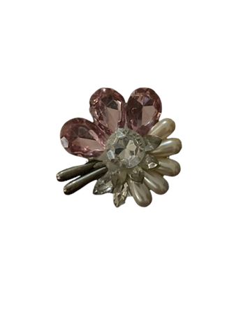 Retro plastic beads brooch