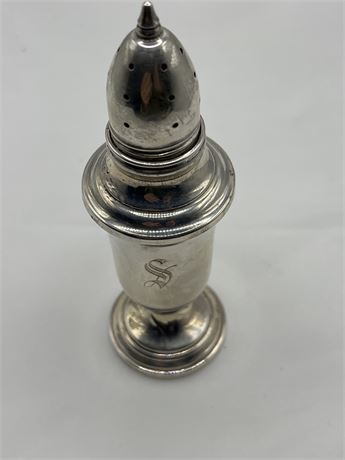 Sterling silver monogrammed salt shaker 35 g