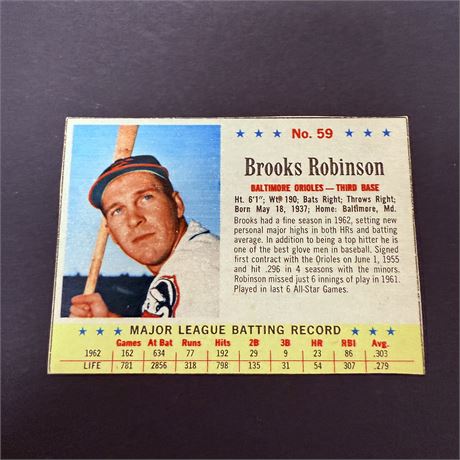 1963 Post Brooks Robinson