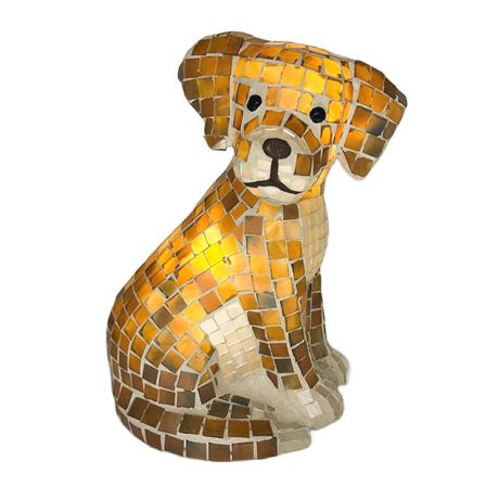 Valerie Parr Hill Mosaic Dog Lamp