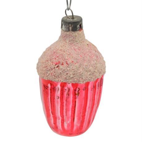 Antique West German, Frosted Glass Ornament