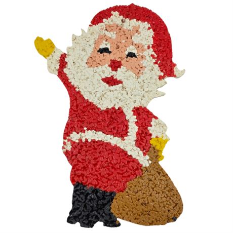 VTG Plastic Popcorn Santa