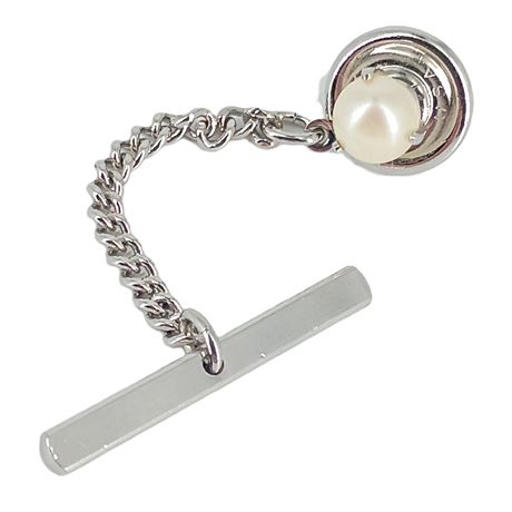 Hickock USA Tie Tack Pin with Faux Pearl