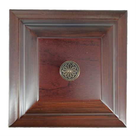 Bombay Wooden Musical Jewelry Box with Green Velvet Interior