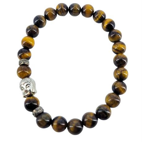 Tiger's Eye Beaded Stretch Bracelet