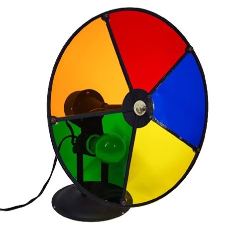 Vintage 5-Color Electric Rotating Color Wheel, Complete