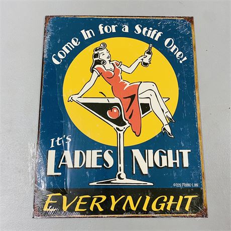 12.5x16” Ladies Night Metal Sign