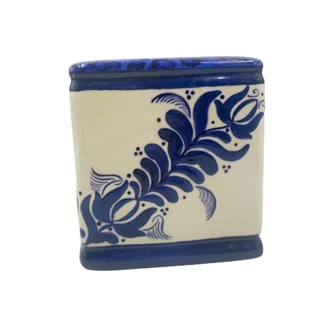 Hand-Painted Ceramic Tissue Box Holder