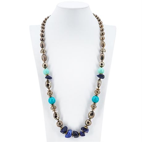 Vintage DAUPLAISE Mixed Materials Chunky Necklace