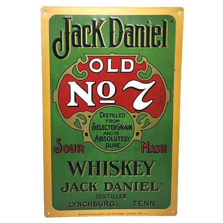 Vintage Jack Daniels Tin Advertising Sign