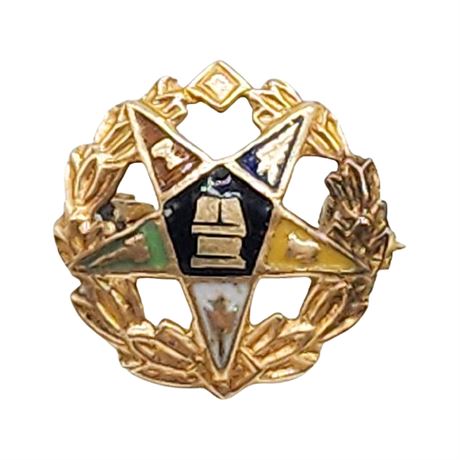 Vintage Gold Filled Order of the Eastern Star Mini Lapel Pin